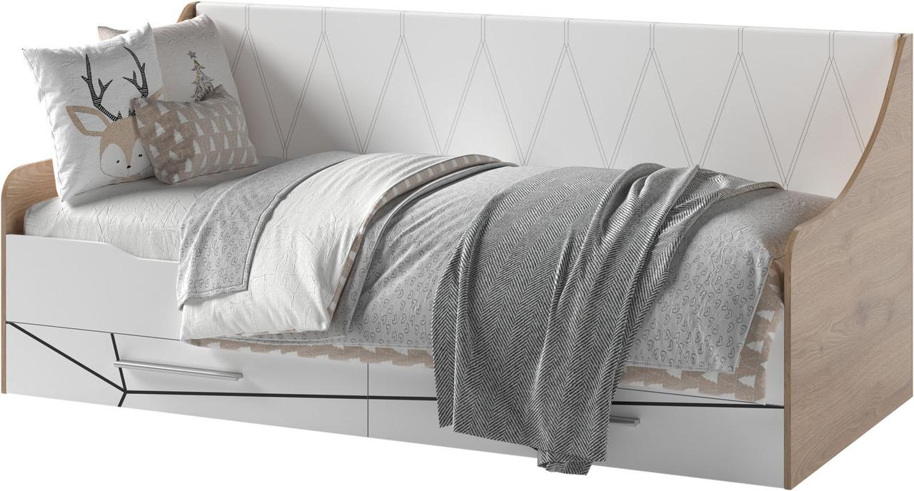 Ліжко Тоні 1-сп 2Ш  Артизан/Біла Німфея, фото 1