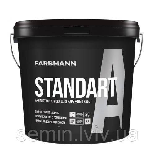 Фарба акрилова FARBMANN STANDART A 9л (біла база LA)