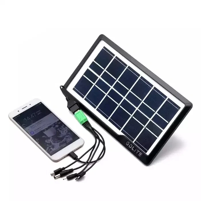 Портативна сонячна панель Gdliting GD-035wp для заряджання мобільних пристроїв 3,5 Вт