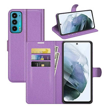 Чохол-книжка Litchie Wallet для Motorola Edge 20 Violet