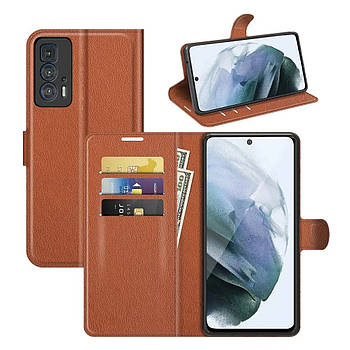 Чохол-книжка Litchie Wallet для Motorola Edge 20 Pro Brown