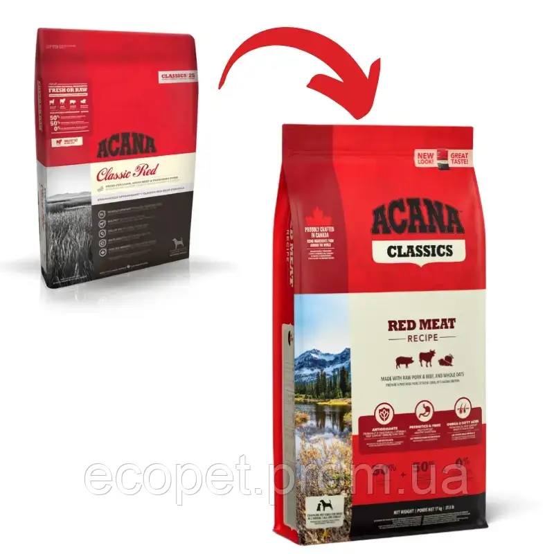 ACANA (Акана) Classic Red / Red Meat (ягня) 14.5кг - корм для собак ...