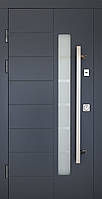 [Складська програма] Вхідні Двері зі склом модель Leberty (Цвет RAL 7016+белая) комплектація Classic+ Abwehr