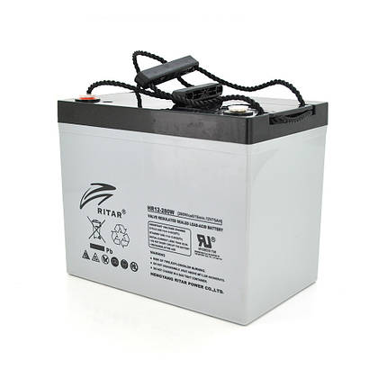 Акумуляторна батарея AGM RITAR HR12280W, Gray Case, 12 V 75.0 Ah (260 х 169 х 211 (219) 24.80kg Q1, фото 1