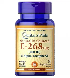 Вітамін Е-400 Puritan's Pride Naturallly Sourced Vitamin E 400 IU 50 капс.