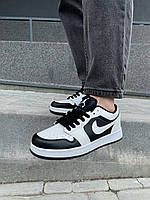 Женские кроссовки Nike Air Jordan Low black white (чёрные с белым) низкие осенне-весенние кеды АВ0013 топ
