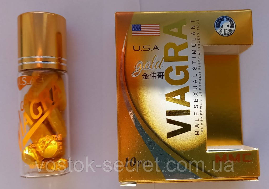 Gold Vigra - таблетки для підвищення потенції чоловіків, 10табл