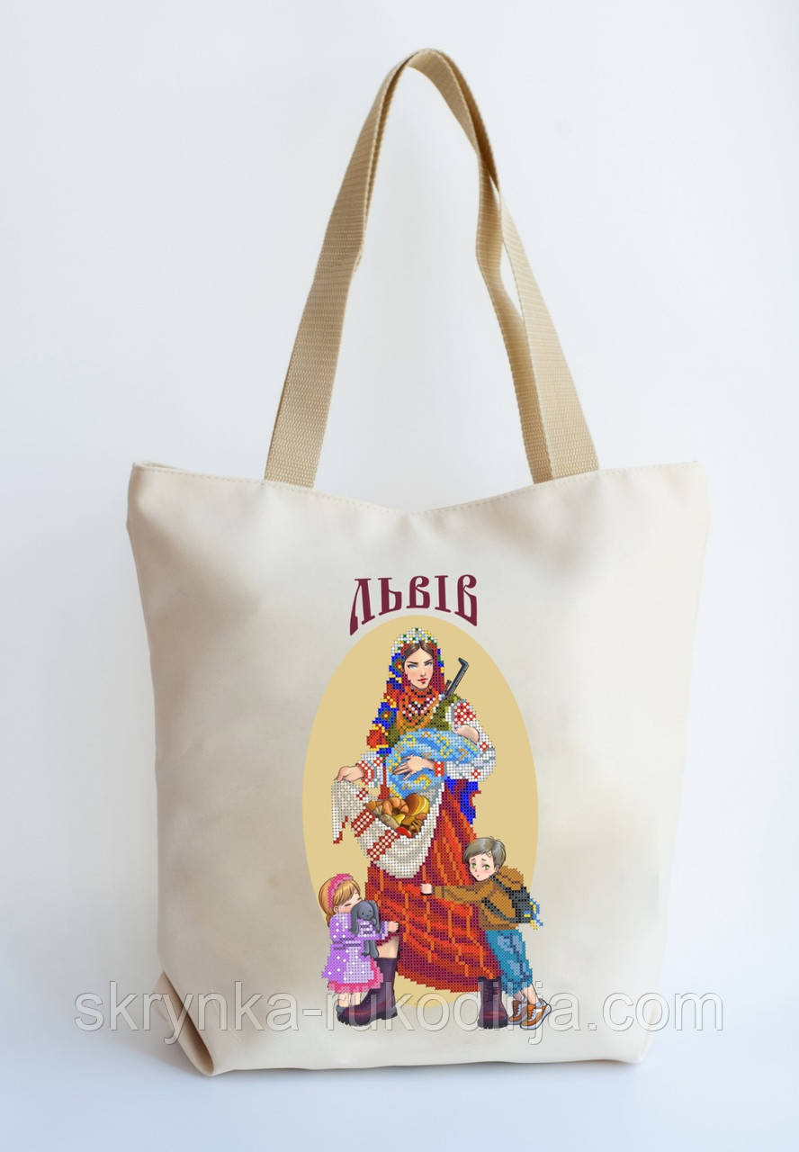Пошита сумка для вишивки Дівчата-Міста Львів 027-АРТ