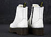 Жіночі зимові черевики Dr. Martens JADON White Black / Доктор Мартінс Жадон білі шкіряні біле хутро 37-40, фото 7