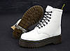 Жіночі зимові черевики Dr. Martens JADON White Black / Доктор Мартінс Жадон білі шкіряні біле хутро 37-40, фото 8