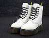Жіночі зимові черевики Dr. Martens JADON White Black / Доктор Мартінс Жадон білі шкіряні біле хутро 37-40, фото 10