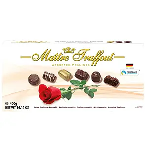 Шоколадні цукерки у коробці Maitre Truffout Pralines, 400 г, Австрія