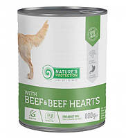 Влажный корм для собак Nature's Protection with Beef & Beef Hearts с говядиной и говяжьим сердцем 800 г