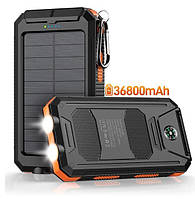 Solar Charger Power Bank 36800mah Павер банк із сонячною батареєю, ліхтарем та компасом