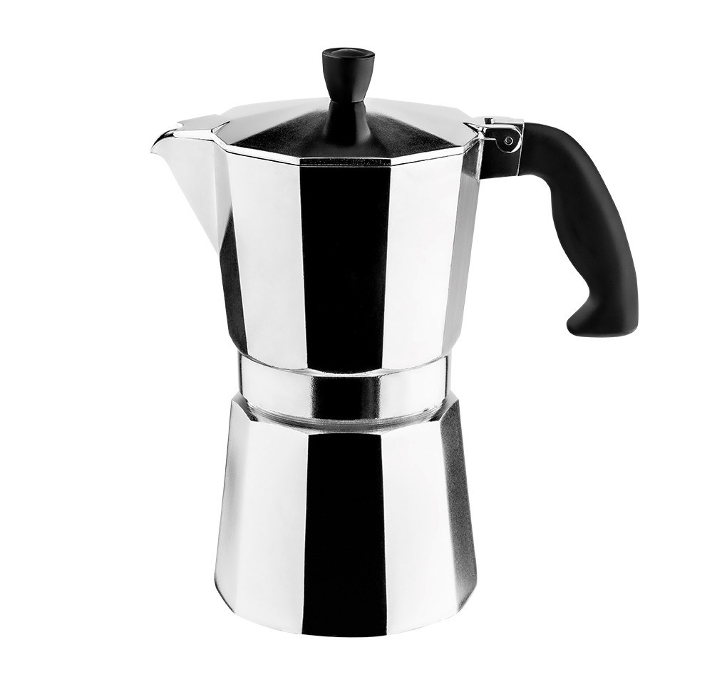 Кавоварка гейзерна алюмінієва Vinzer Moka Espresso 89387, 360 мл (на 9 чашок), для дому та офісу