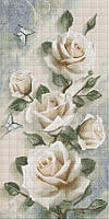 Набір алмазної мозаїки ColorArt Білі троянди панно 30х60 TS1301