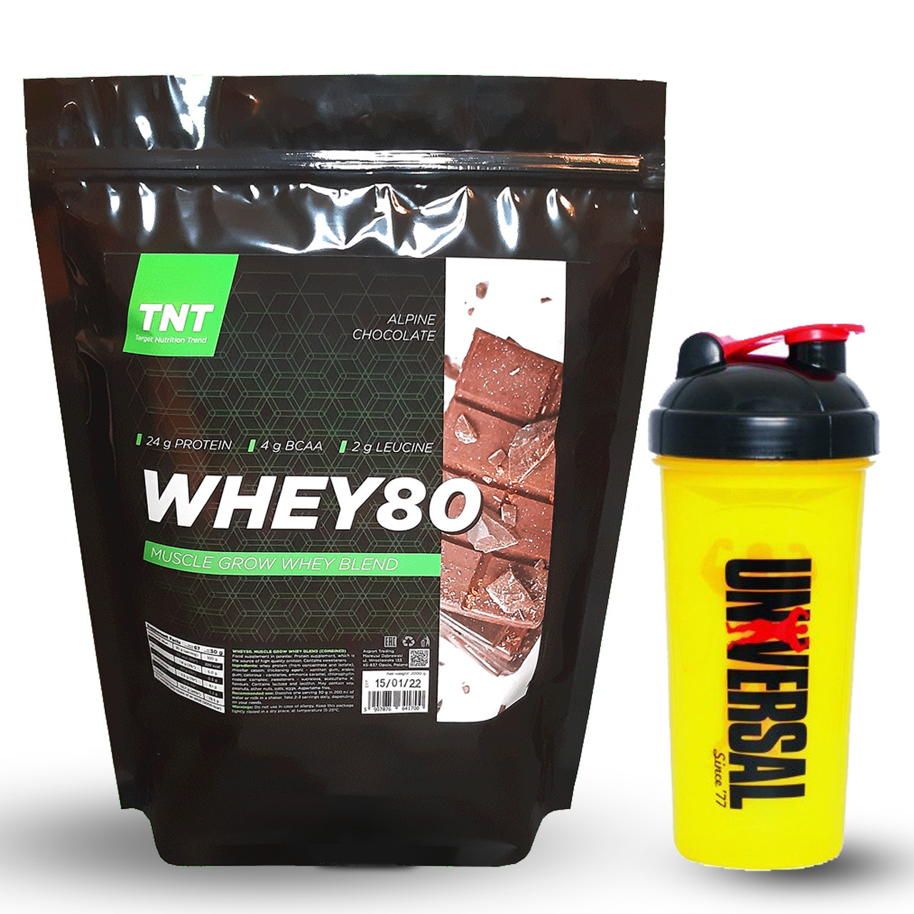 2 кг сывороточный протеин для роста мышц Whey 80 Польша + шейкер в подарок - фото 1 - id-p1697228893