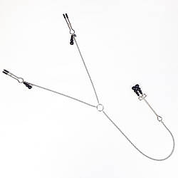 Затискач для сосків та клітора Art of Sex - Nipple and clit clamps Black Pearl