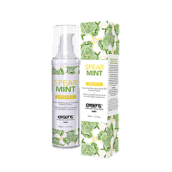 Масажна олія EXSENS Organic Spear Mint 50мл розігріває, без цукру, без парабенів, їстівна