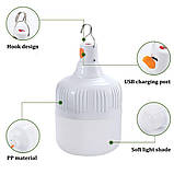 Автономна LED-лампа на акумуляторах для кемпінгу, туризму, відпочинку на природі пікніка, риболовлі, намети, фото 2