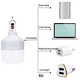 Автономна LED-лампа на акумуляторах для кемпінгу, туризму, відпочинку на природі пікніка, риболовлі, намети, фото 5