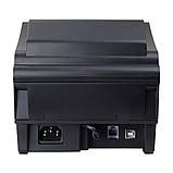 Етикетковий принтер Xprinter 330B USB до 80мм, чорний, фото 5