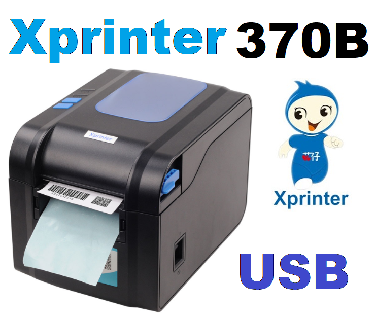 Етикетковий принтер Xprinter 370B USB до 80мм, чорний