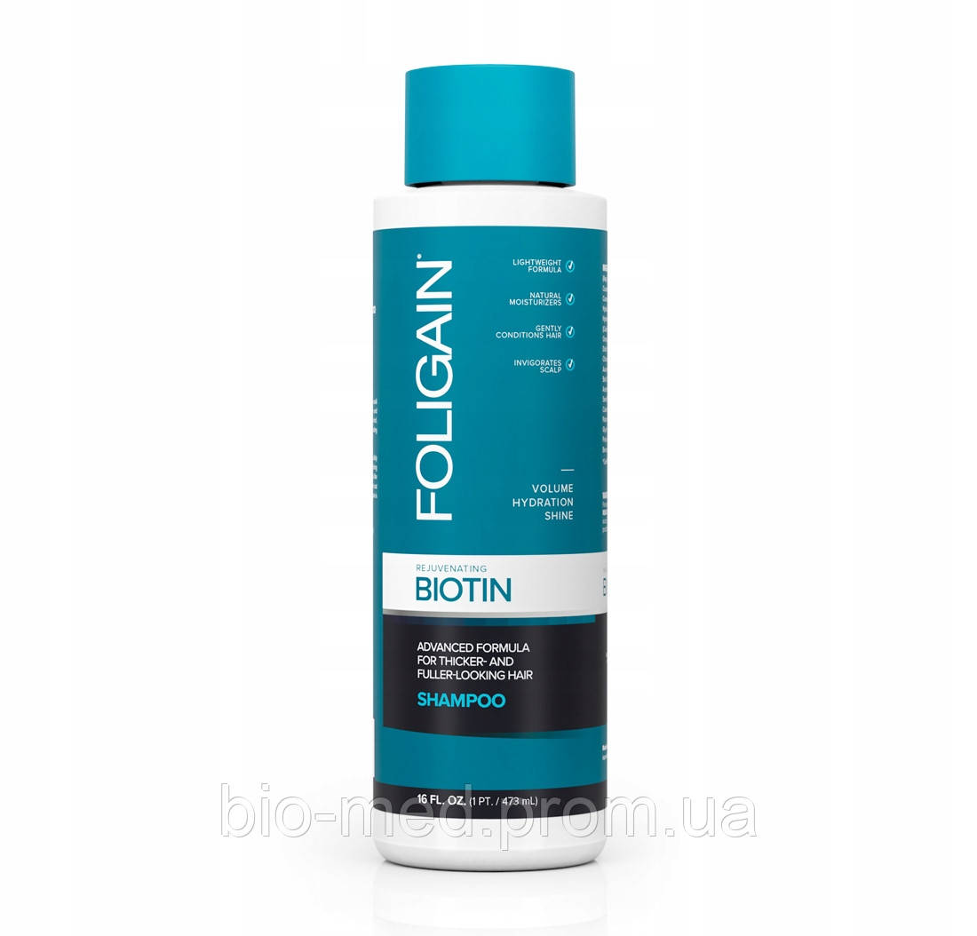 Foligain — омолоджувальний шампунь із біотином 473 мл