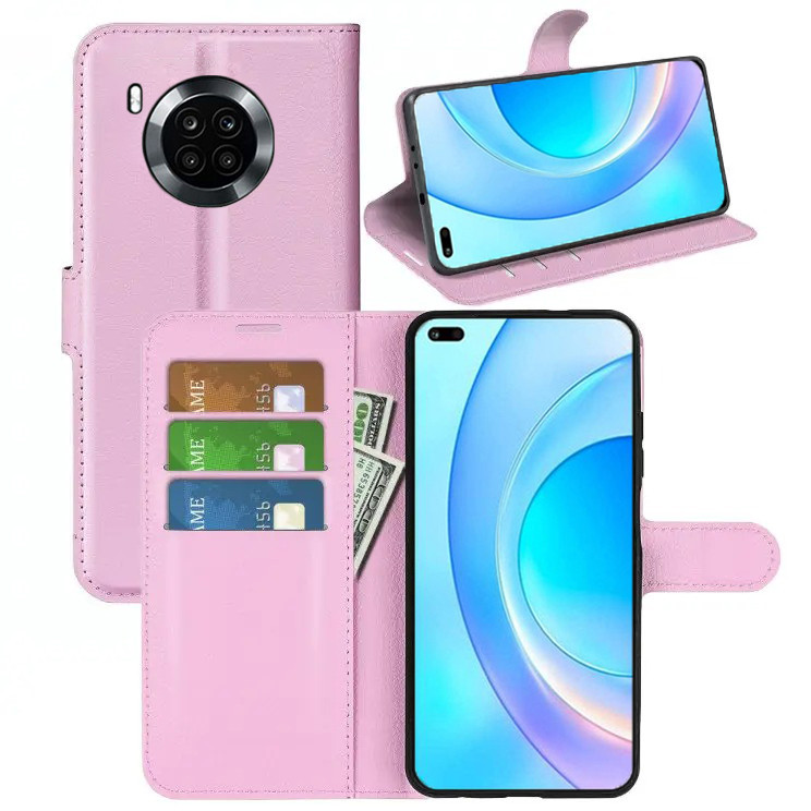 Чохол-книжка Litchie Wallet для Huawei Nova 8i / Honor 50 Lite Light Pink