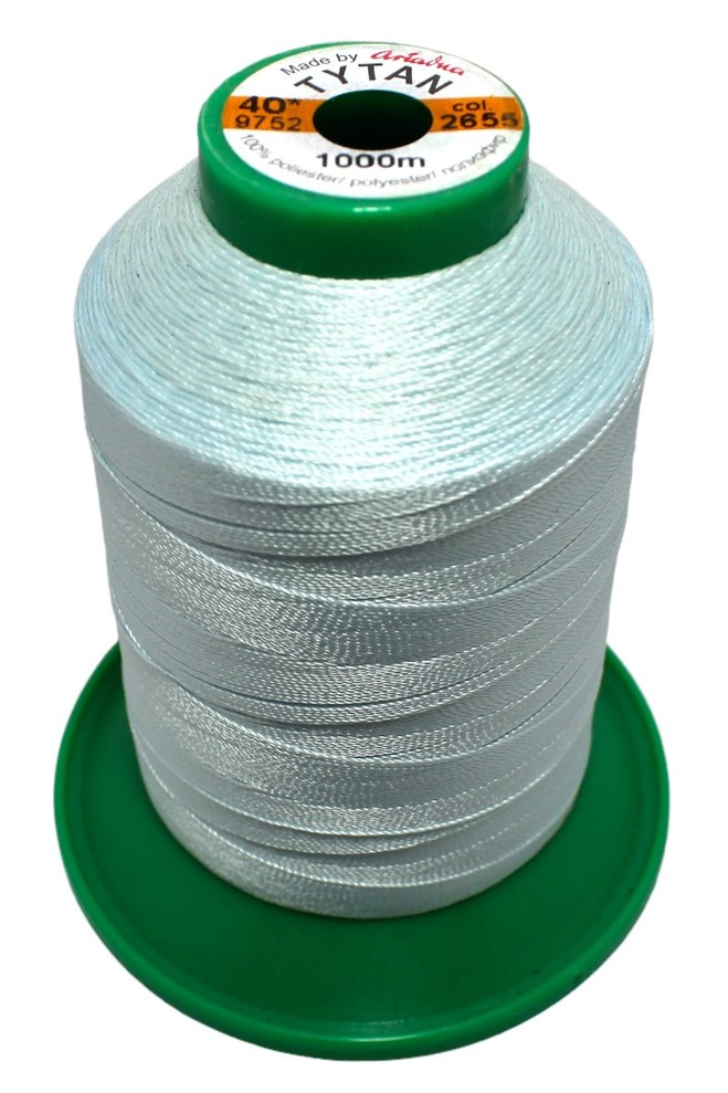 Нитка швейна із поліефірного шовку №20 2000м. «Титан» 2655 світло блакитний, фото 1