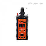 Універсальна сонячна станція Easy Power EP-396 колонка радіо блютуз сонячна панель Power Bank 3 лампочки, фото 4