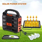 Універсальна сонячна станція Easy Power EP-396 колонка радіо блютуз сонячна панель Power Bank 3 лампочки, фото 8