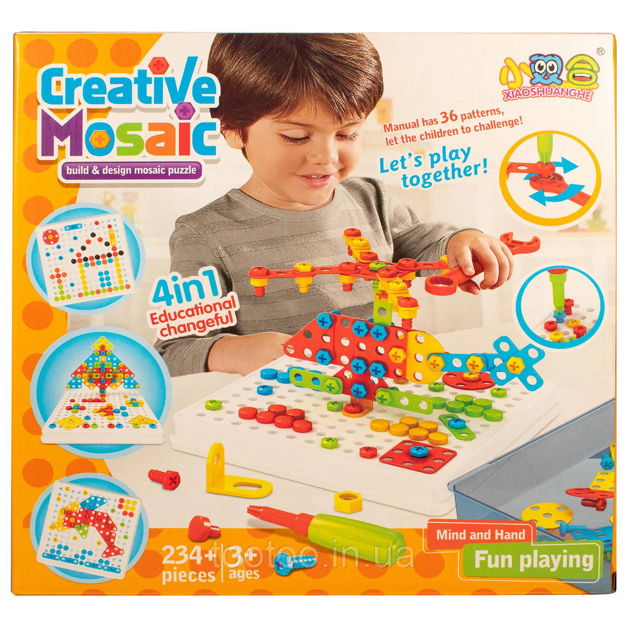 Конструктор мозаїка Qunxing Toys, 234 елементи (881)