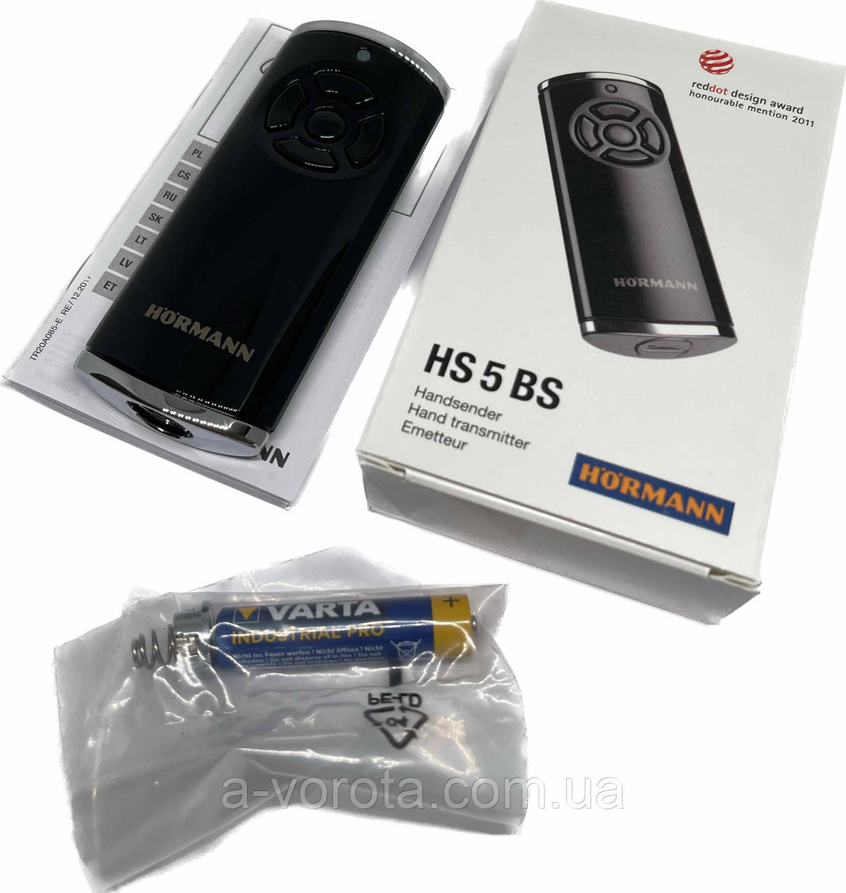 Hormann HS 5 BS пульт для автоматики воріт -чорний глянець, білий глянець