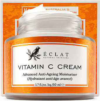 Омолоджувальний крем із вітаміном C 20% і ретинолом Eclat Organic Anti-Wrinkle Vitamin C Face Cream 50 мл