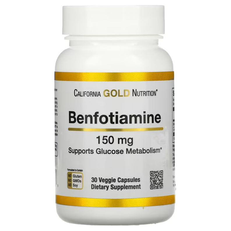 Benfotiamine 150 мг California Gold Nutrition 30 капсул