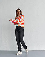 Женские джинсы прямого кроя высокая посадка коттон размеры норма Турция 36