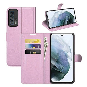 Чохол-книжка Litchie Wallet для Motorola Edge 20 Pro Light Pink