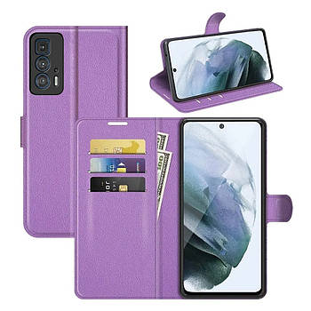 Чохол-книжка Litchie Wallet для Motorola Edge 20 Pro Violet