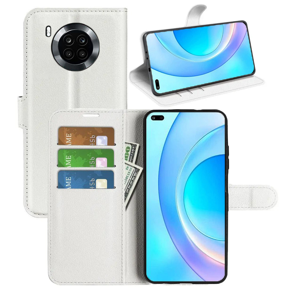 Чохол-книжка Litchie Wallet для Huawei Nova 8i / Honor 50 Lite White, фото 1