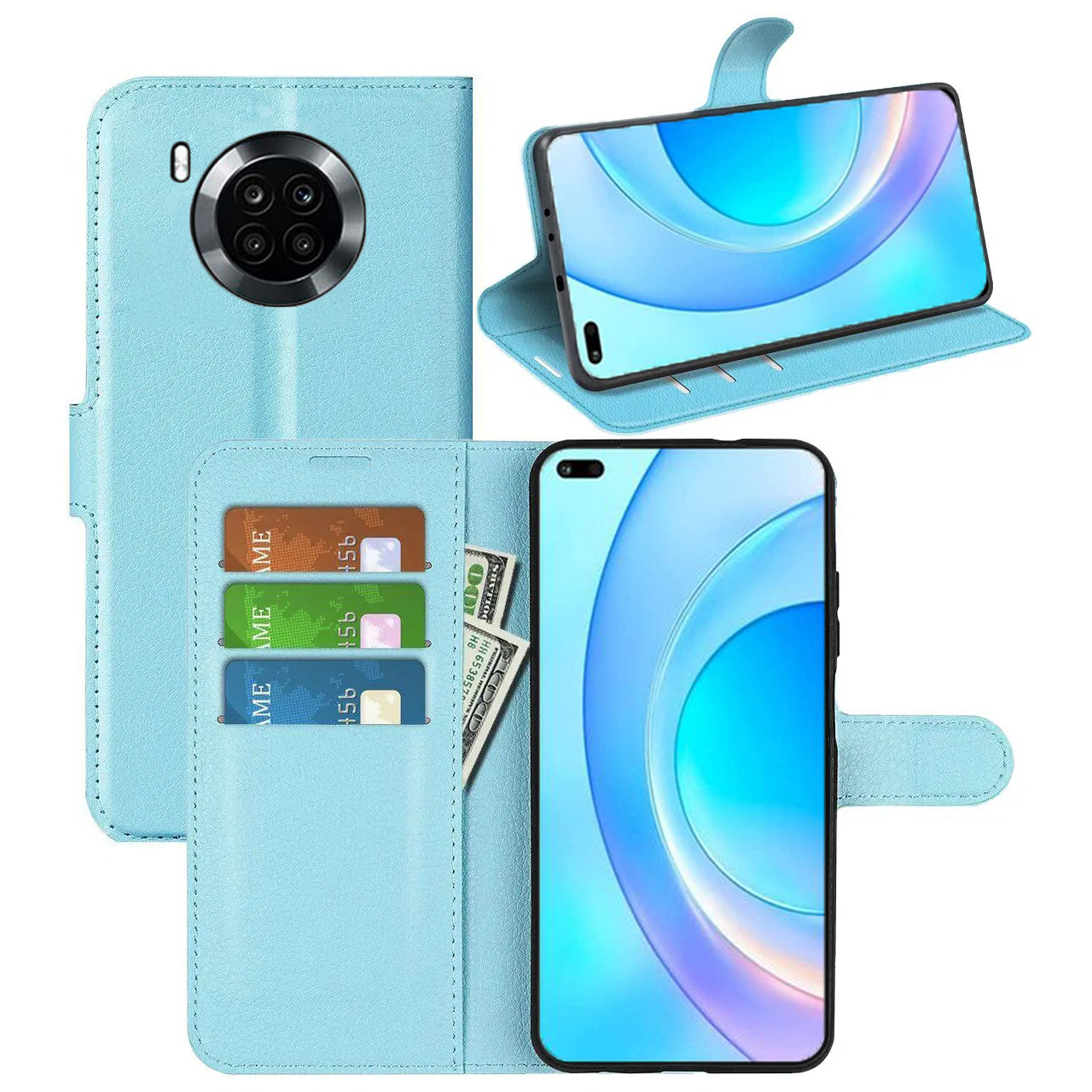 Чохол-книжка Litchie Wallet для Huawei Nova 8i / Honor 50 Lite Light Blue, фото 1