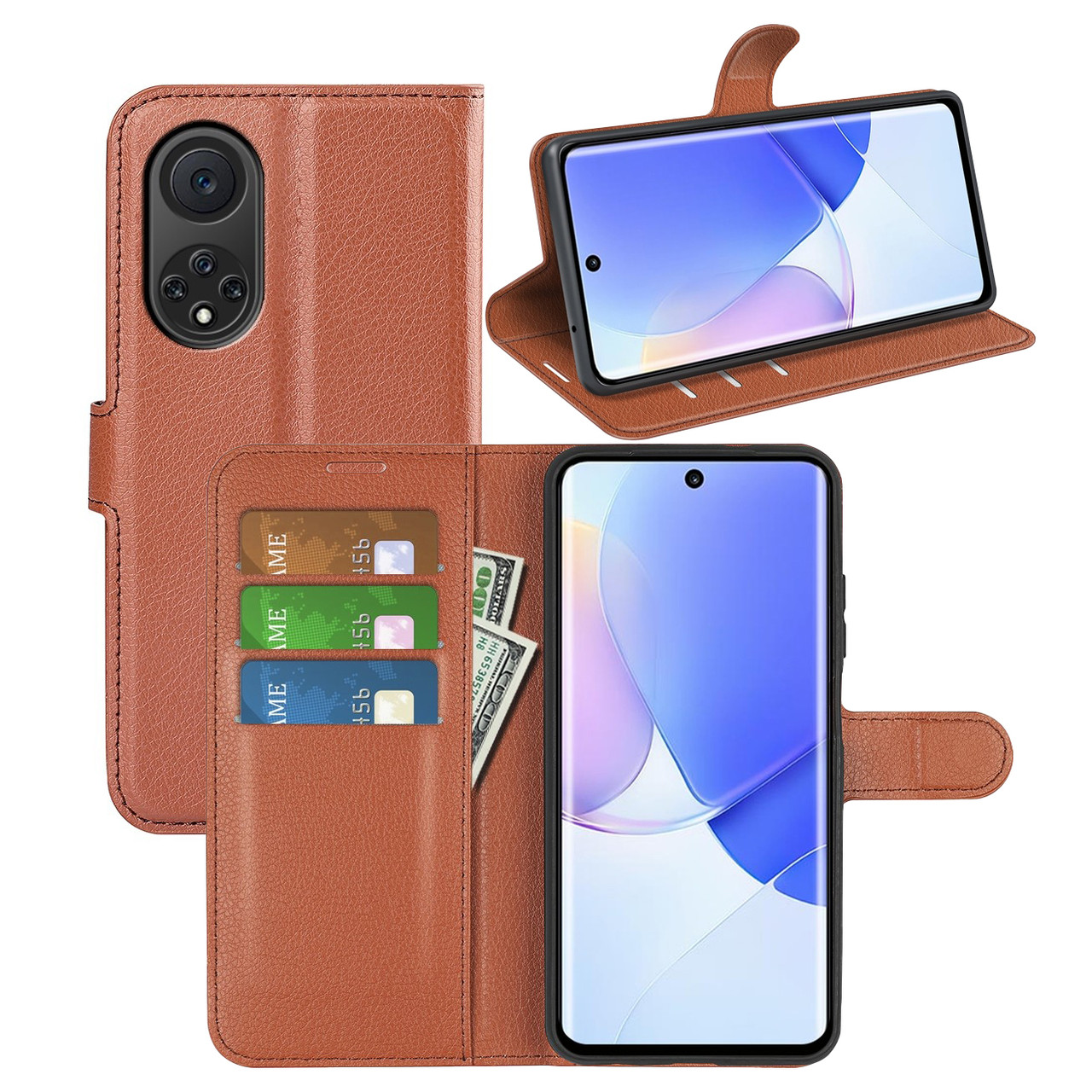 Чохол-книжка Litchie Wallet для Huawei Nova 9 / Honor 50 Brown, фото 1