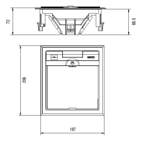 Напольный лючок Ultra на 4 механизма Unica, ETK44108 - фото 3 - id-p280390609