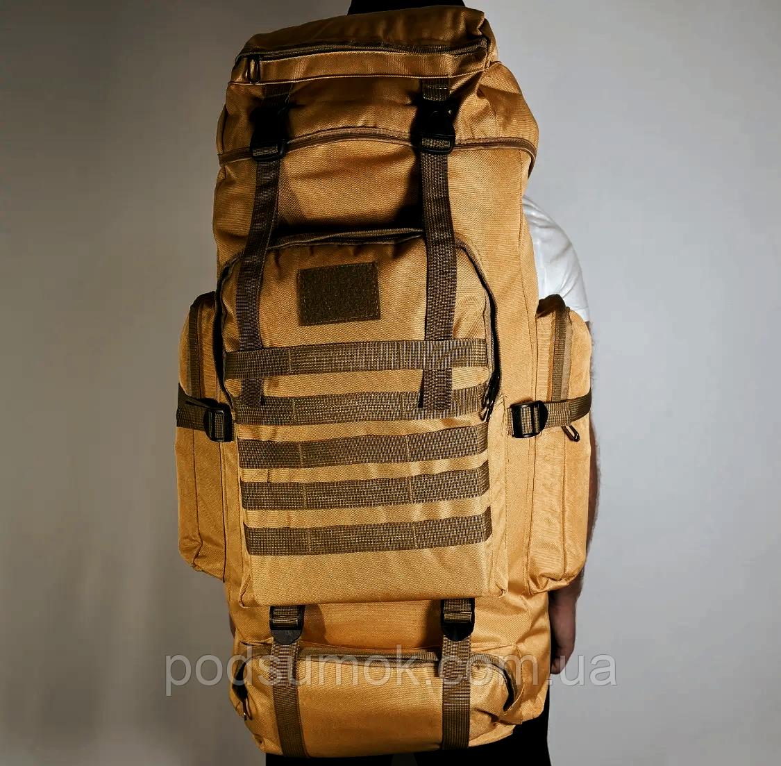 Великий тактичний рюкзак 80 л Койот