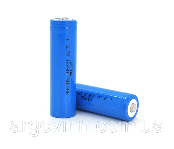 Акумулятор 18650 Li-Ion Vipow ICR18650 TipTop, 2400mAh, 3.7V, Blue (ID ...