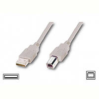 Кабель Atcom USB — USB Type-B V 2.0 (M/M), 0.8 м, Ferrite, білий (6152) пакет