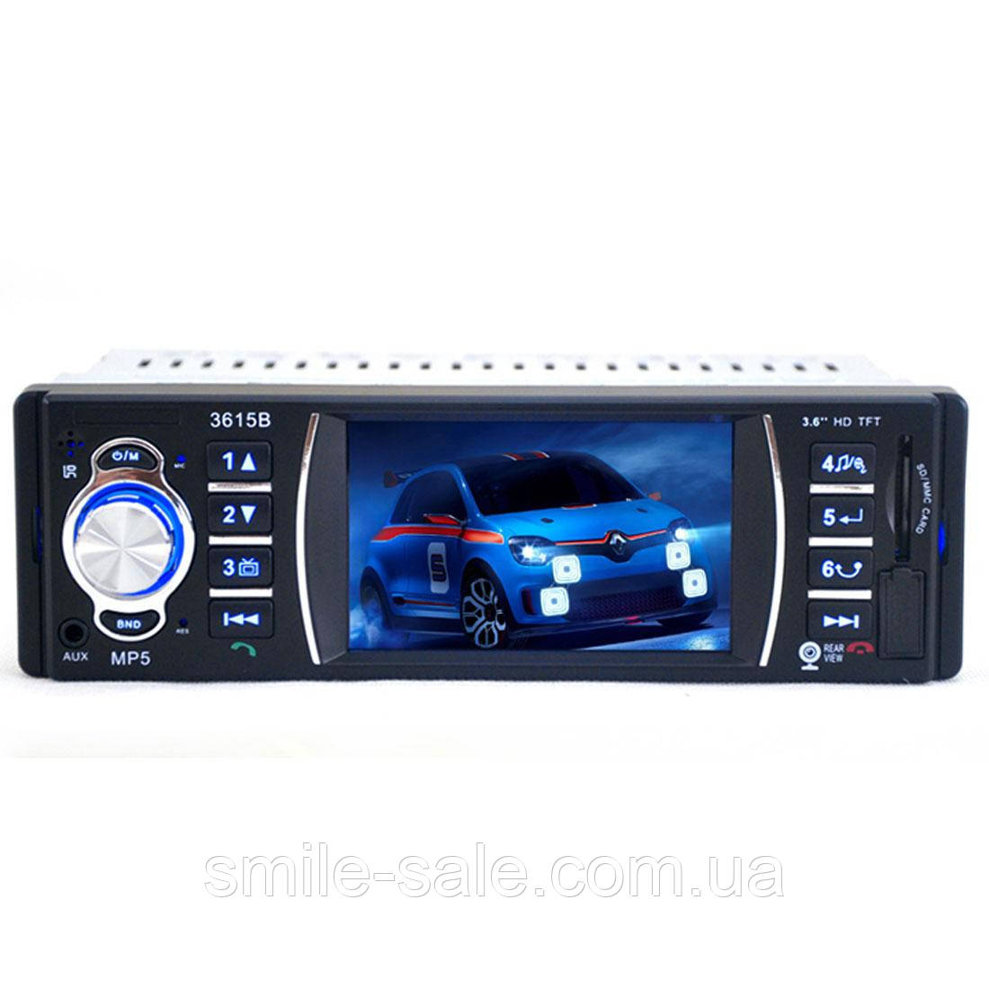 Автомагнітола 3615B з екраном 3,6", з Bluetooth, відео, МР3, USB, SD! NEW