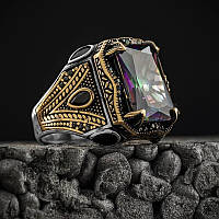Уникальное султанское мужское кольцо, турецкое роскошное кольцо Падишах Императора, размер регулируемый