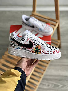 Кросівки чоловічі білі Nike Air Force Graffiti Harlem (00871) 45