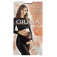 Колготки для вагітних GIULIA з принтом "Ніжки у серденьку" на животику (150 den)